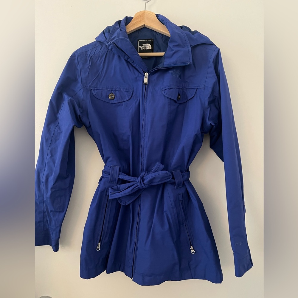 The North Face Women's Blue Hooded Rain Jacket